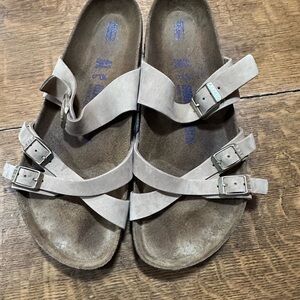 Birkenstock Franca sandals Strappy crisscross adjustable sz 41 contoured footbed